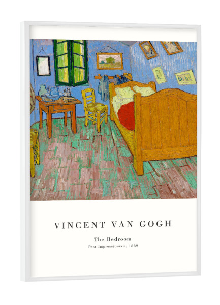 Poster mit weißem Rahmen "Van Gogh - Das Schlafzimmer" artboxONE - Städte