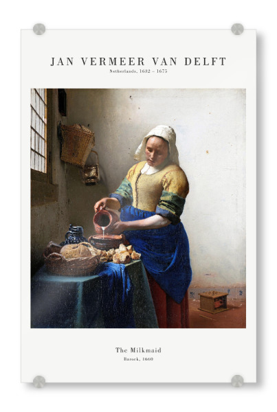 Acrylglasbild "Vermeer - Das Milchmädchen" artboxONE - Essen & Trinken,Menschen