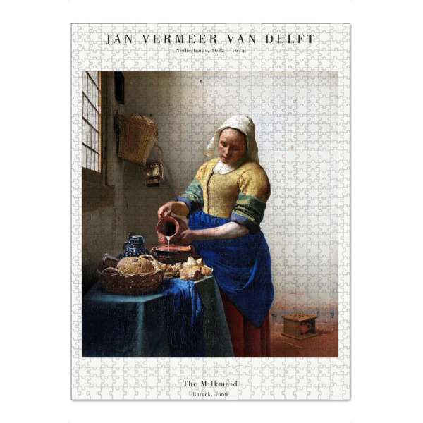 Puzzle Ravensburger "Vermeer - Das Milchmädchen" artboxONE - Essen & Trinken,Menschen