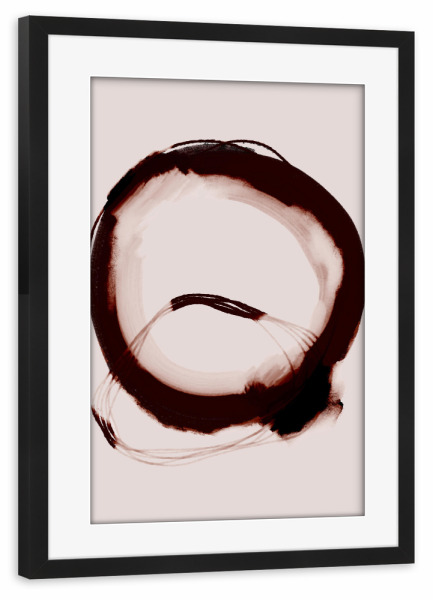 Poster mit Rahmen schwarz "Coffee Circle" artboxONE - Abstrakt - Kaffee,Abstrakt,Braun,Beige,Dekorativ,Treechild,Kunst