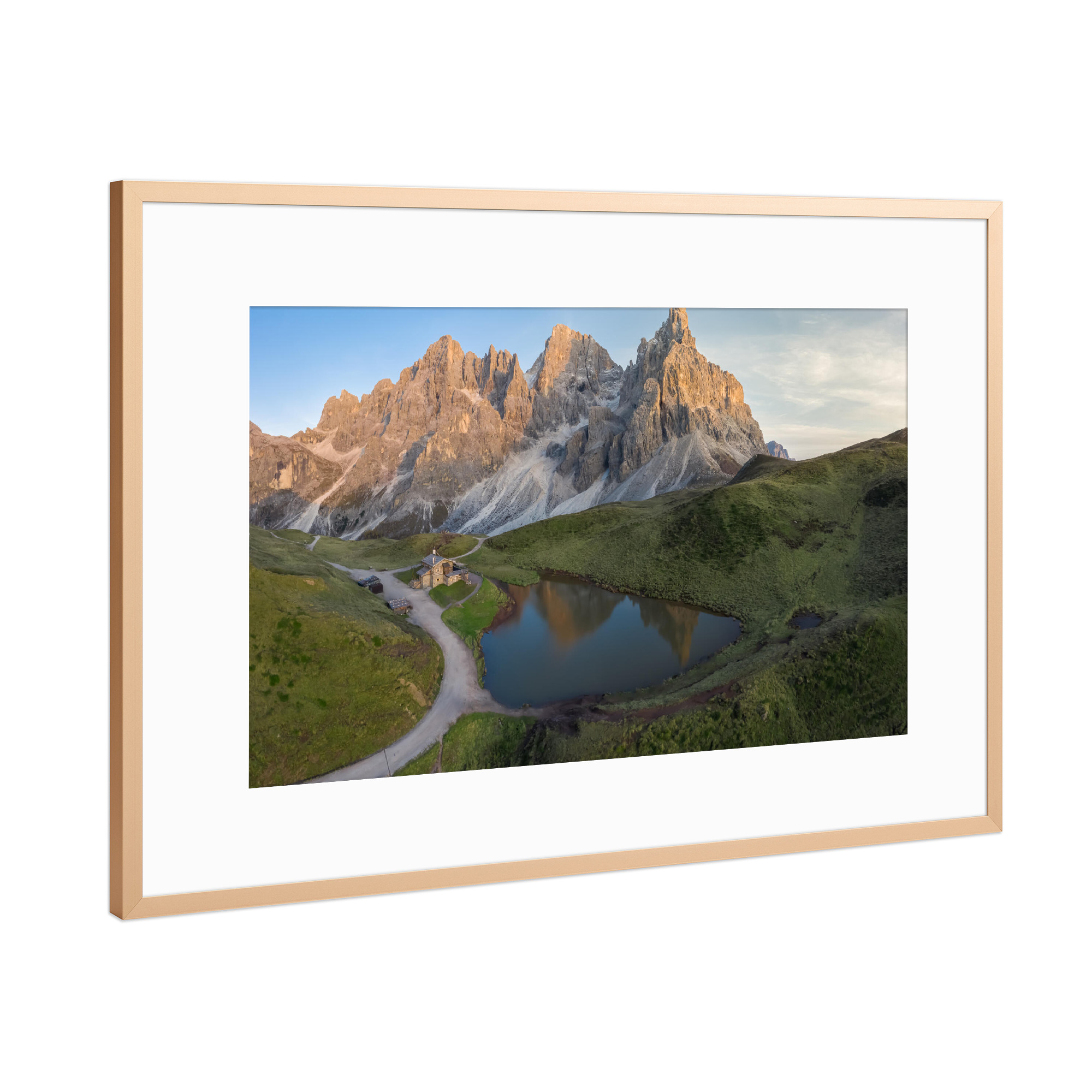 Poster mit Rahmen Kupfer "Cimon della Pala" artboxONE - Natur,Reise,Reise / Länder