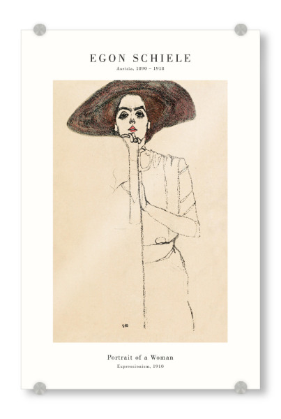 Acrylglasbild "Schiele -Portrait einer Frau" artboxONE - Abstrakt,Menschen,Fashion,Für Mama