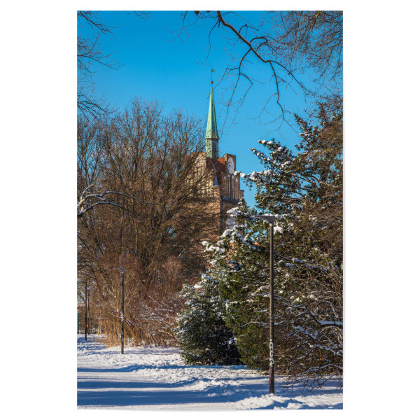 Poster 30x20 cm "Schnee, Bäume, Tor" artboxONE - Natur,Reise,Architektur