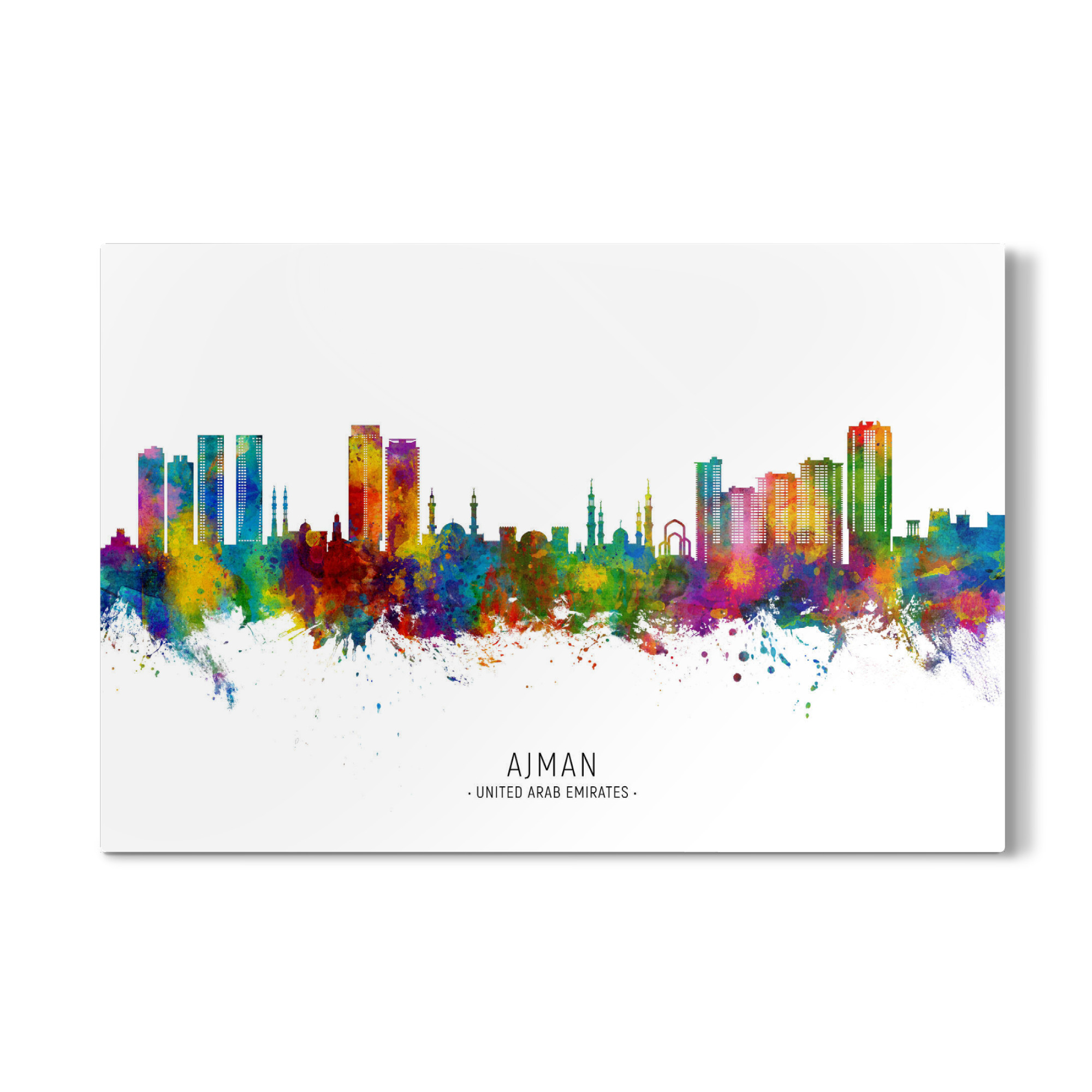 Galerie-Print "Ajman UAE Skyline txt" 30x20 cm artboxONE