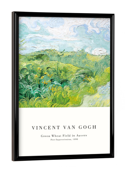 Poster mit schwarzem Rahmen "Van Gogh - Grüne Weizenfelder" artboxONE - Natur,Reise / Länder