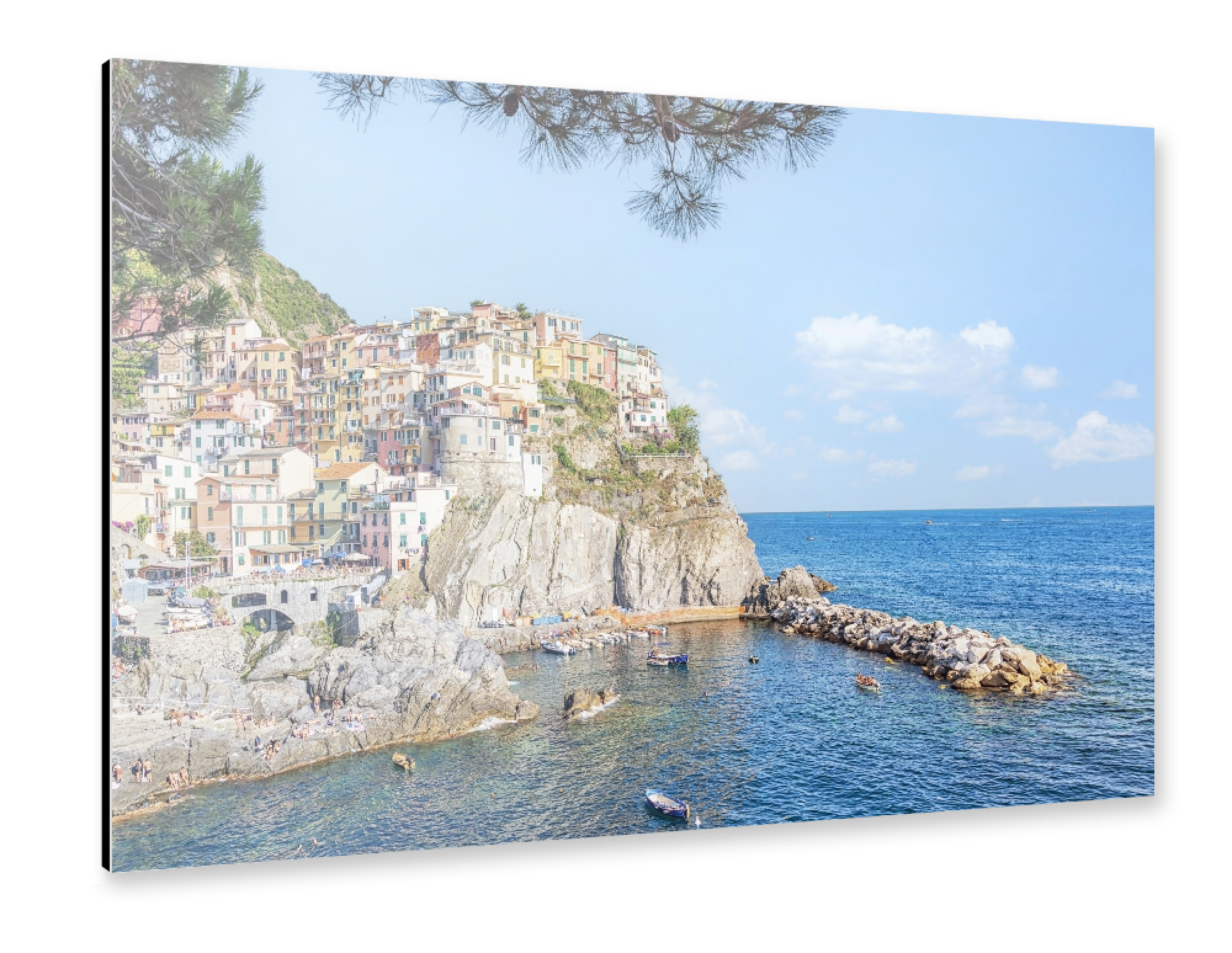 Alu-Dibond "Küste der Cinque Terre" 75x50 cm artboxONE