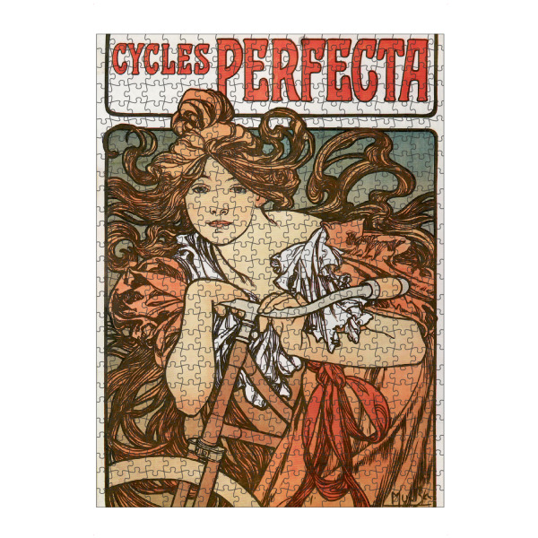 Puzzle Ravensburger "Cycles Perfecta" artboxONE - Typografie,Menschen - Alfons marie mucha,Alfons,Marie,Mucha,Kunst,Fahrrad