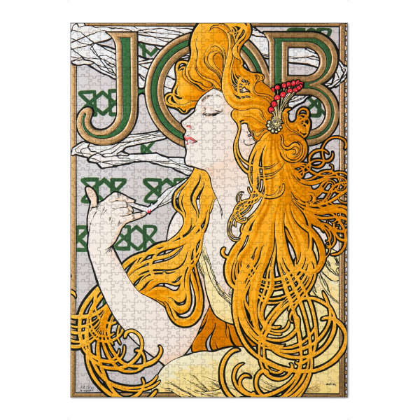 Puzzle Ravensburger "Plakat für die Papphüllen Job" artboxONE - Menschen - Alfons marie mucha,Frau,Kunst,Malerei,Gemälde,Plakat