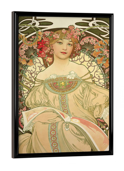 Poster mit schwarzem Rahmen "Rêverie (Tagtraum). Zodiak" artboxONE - Floral,Abstrakt,Menschen