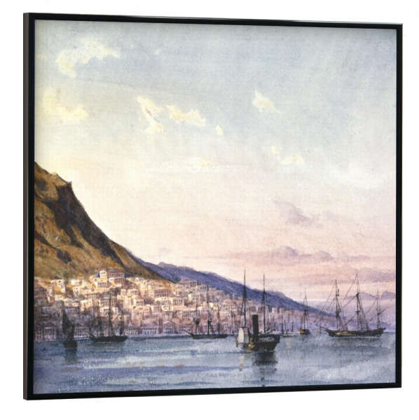 Poster mit schwarzem Rahmen 30x30 cm "Hong Kong - Zuber" artboxONE - Natur,Reise,Reise / Strand und Meer