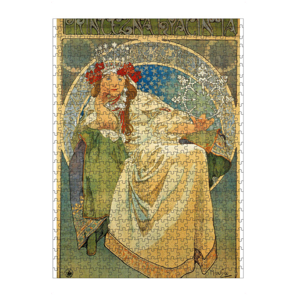 artboxONE Puzzle "Prinzessin Hyazinthe" artboxONE - Menschen - Alfons marie mucha,Prinzessin hyazinthe,Kunst,Malerei,Gemälde,Frau,Bunt,Menschen