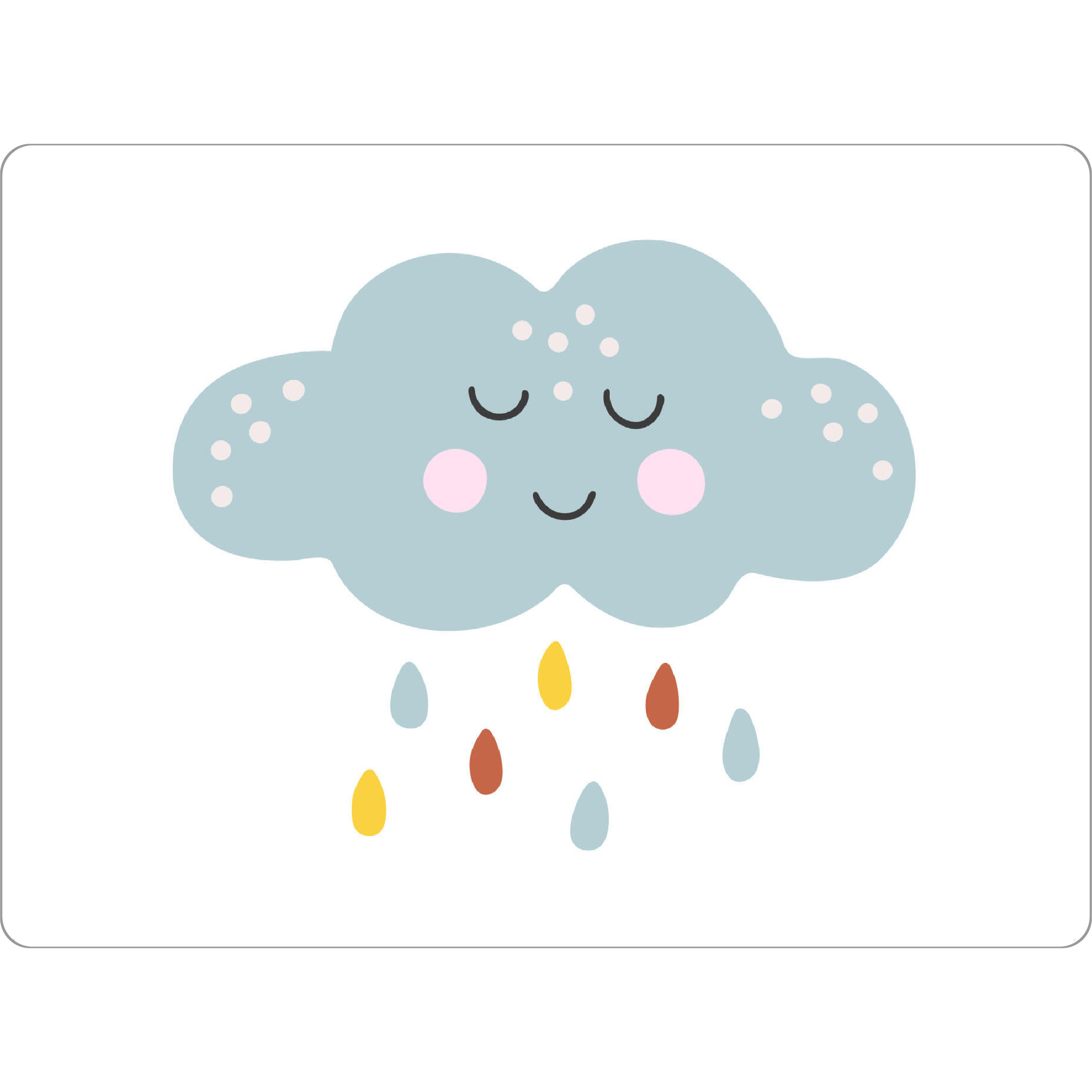 Tischset "Baby-Wolken-Boho-Design" artboxONE - Für Kinder - Boho,Wolke,Babywolke,Kind,Kind,Babykunst,Kunst,Abstrakt,Glückliche wolke,Hübsch,Design