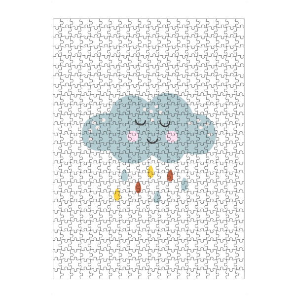 artboxONE Puzzle "Baby-Wolken-Boho-Design" artboxONE - Für Kinder