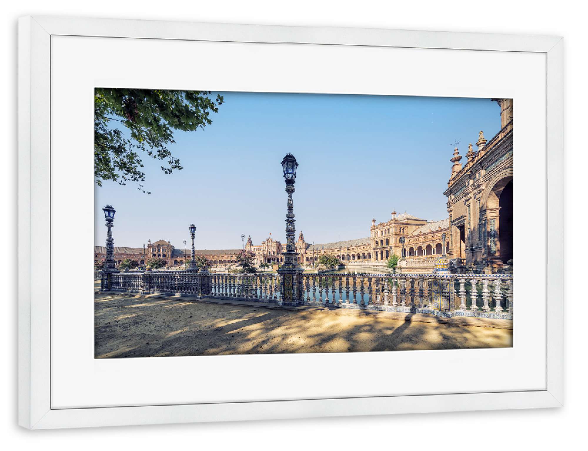 Poster mit Rahmen weiß "Sevilla Innenstadt" artboxONE - Städte,Reise,Architektur,Reise / Länder,Städte / Weitere