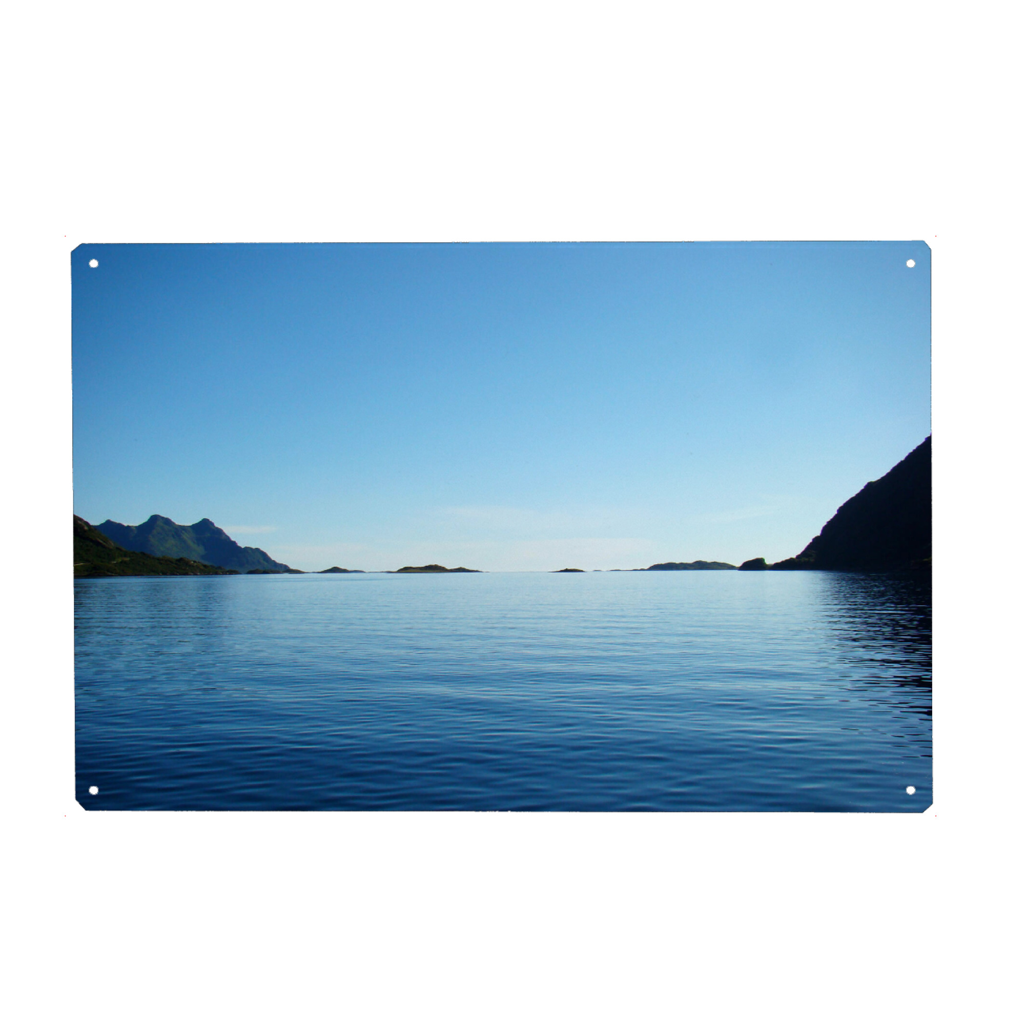 Metall Poster "Lofoten-Wasserlandschaft" artboxONE - Natur,Reise,Reise / Strand und Meer,Reise / Länder