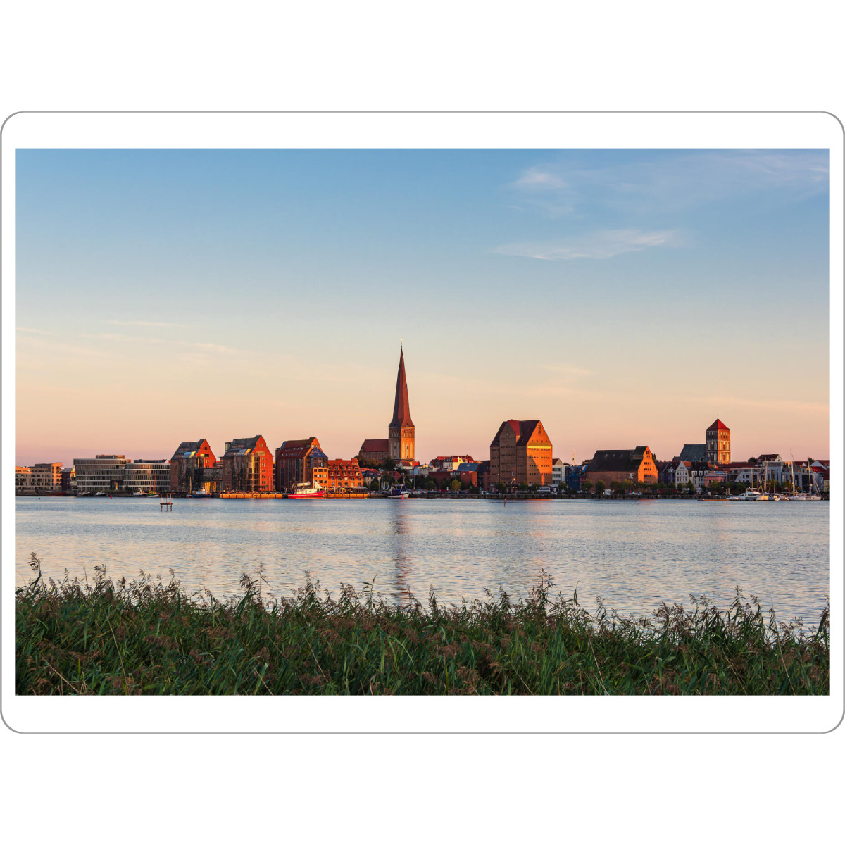 Tischset "Himmel, Stadt, Fluss, Schilf" artboxONE - Natur,Reise,Architektur,Städte / Weitere