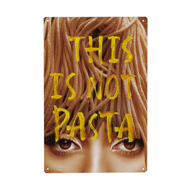 Holzbild "Das ist keine Pasta" artboxONE - Typografie,Abstrakt,Menschen