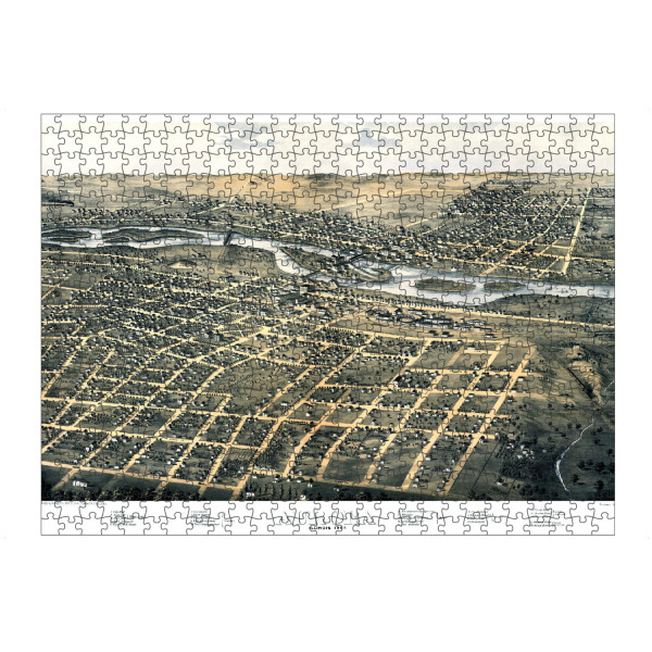 artboxONE Puzzle "Aurora-Illinois-Karte" artboxONE - Kartografie - Karte,Karten,Flach,Jahrgang,Stadt,Alte,Retro,Abbildung,Reise - Bild karte