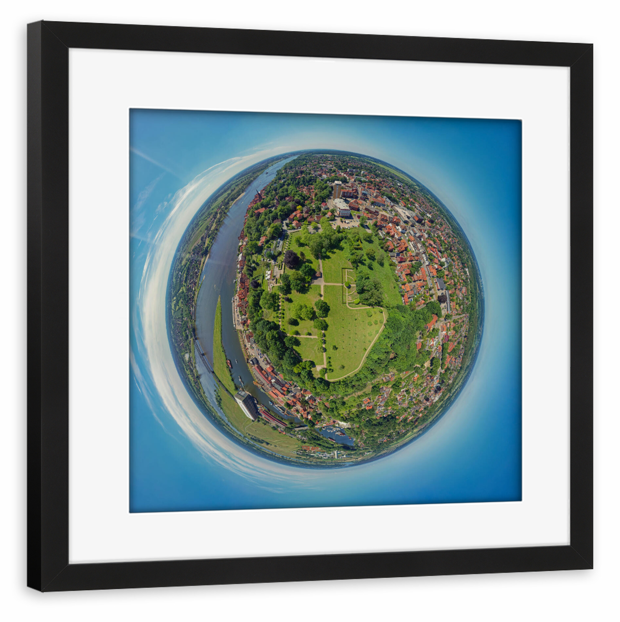 Poster mit Rahmen schwarz "Lauenburg - Fürstengarten" artboxONE - Städte,Natur,Reise,Architektur,Reise / Länder