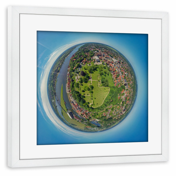 Poster mit Rahmen weiß "Lauenburg - Fürstengarten" artboxONE - Städte,Natur,Reise,Architektur,Reise / Länder