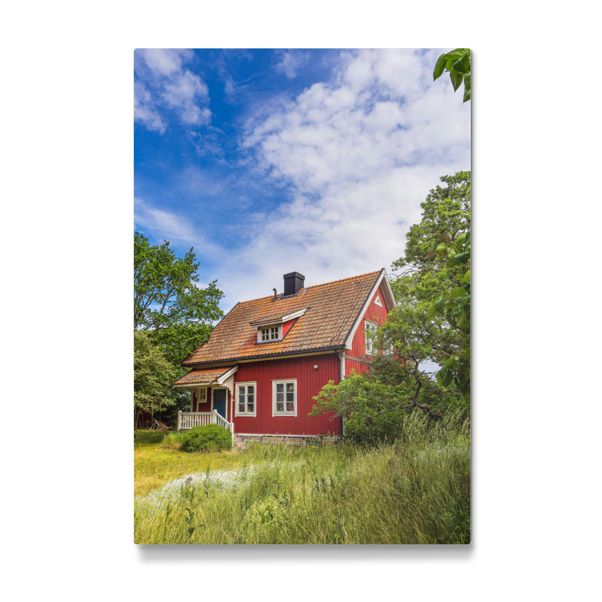 Galerie-Print "Gras, Bäume, Haus" 30x20 cm artboxONE