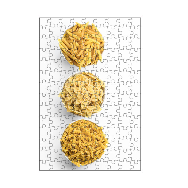 artboxONE Puzzle "3 Mal Nudeln - hoch" artboxONE - Essen & Trinken - Nudeln,Essen,Küche,Pasta,Fotografie,Minimalismus,Minimalistisch
