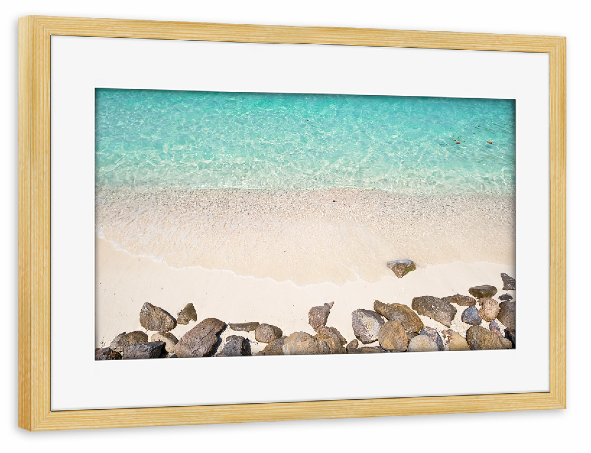 Poster mit Rahmen kiefer "Türkisfarbene Küste" artboxONE - Natur,Reise,Reise / Strand und Meer,Reise / Asien,Reise / Länder