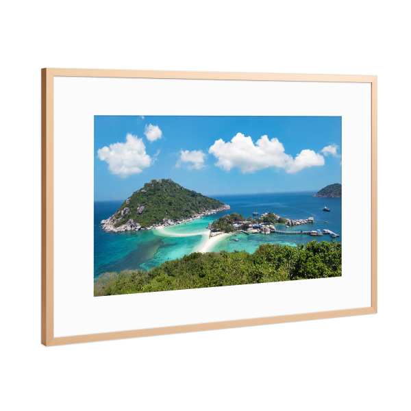 Poster mit Rahmen Kupfer "Koh Nang-Yuan" artboxONE - Natur,Reise,Reise / Strand und Meer,Reise / Asien,Reise / Länder