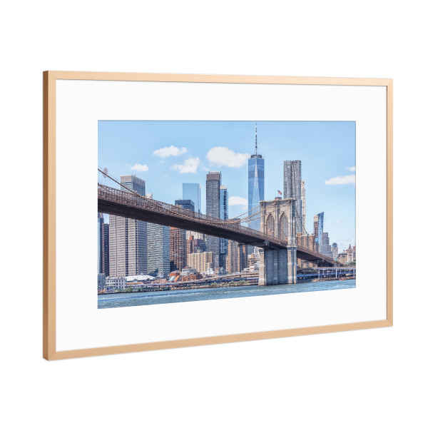 Poster mit Rahmen Kupfer "Manhattan-Architektur" artboxONE - Städte,Städte / New York,Reise,Architektur,Reise / Länder