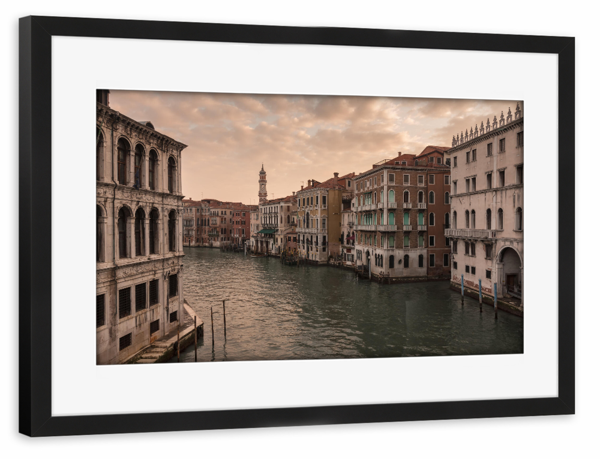 Poster mit Rahmen schwarz "Der Canal Grande in Venedig" artboxONE - Reise,Architektur,Städte / Venedig