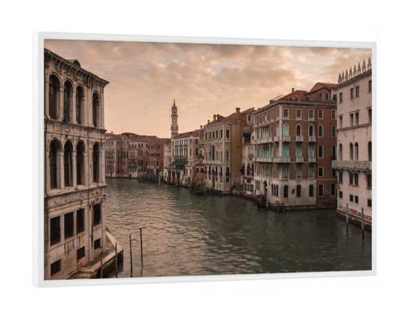 Poster mit weißem Rahmen "Der Canal Grande in Venedig" artboxONE - Reise,Architektur,Städte / Venedig