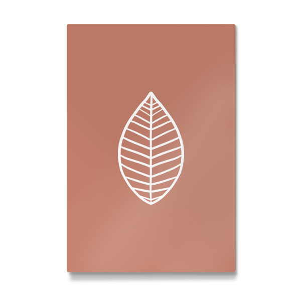 Galerie-Print "Blatt auf Pastell Rotbraun" 30x20 cm artboxONE