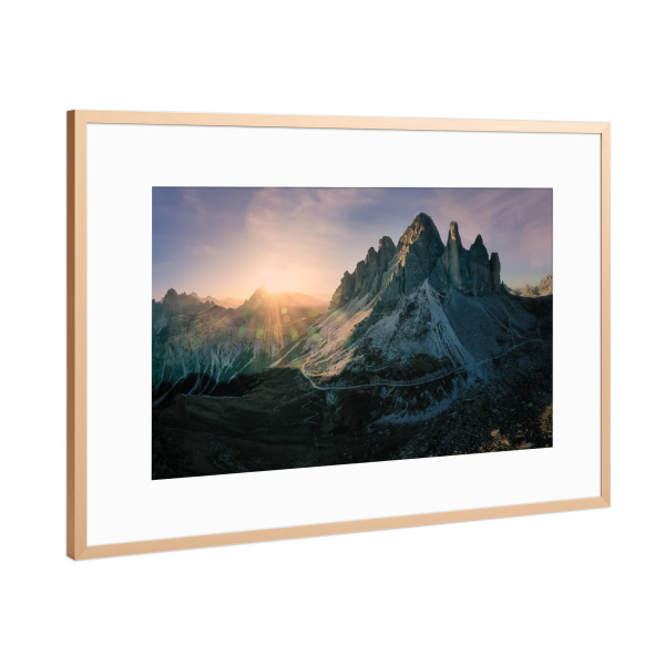 Poster mit Rahmen Kupfer "Neben Drei Zinnen" artboxONE - Natur,Reise,Reise / Länder