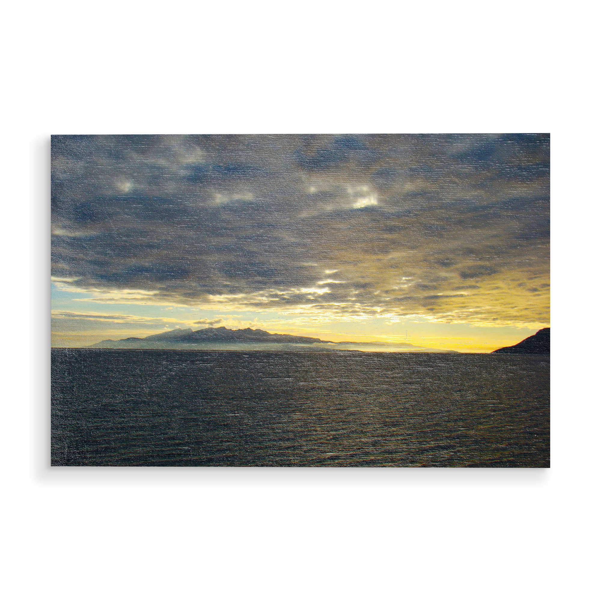Holzbild "Norway's Midnight Sun" artboxONE - Natur,Reise,Reise / Strand und Meer,Reise / Länder