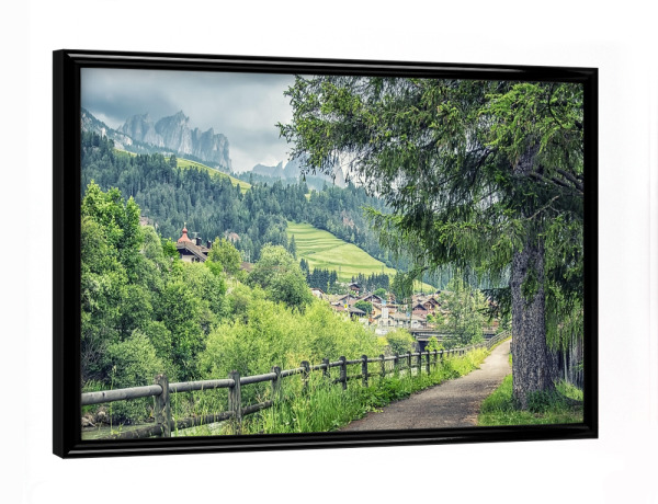 Poster mit schwarzem Rahmen "Landschaft in den Dolomiten" artboxONE - Natur,Reise,Reise / Länder