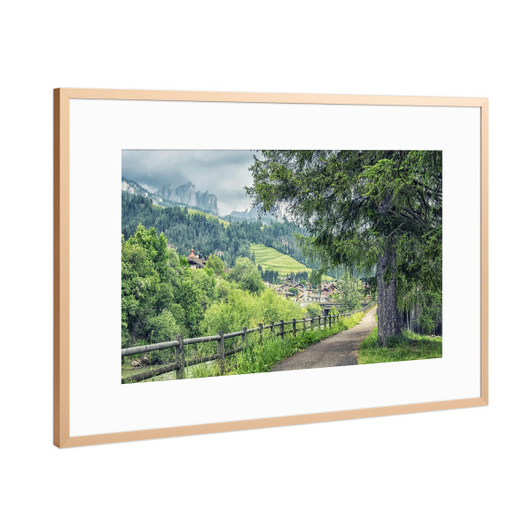 Poster mit Rahmen Kupfer "Landschaft in den Dolomiten" artboxONE - Natur,Reise,Reise / Länder