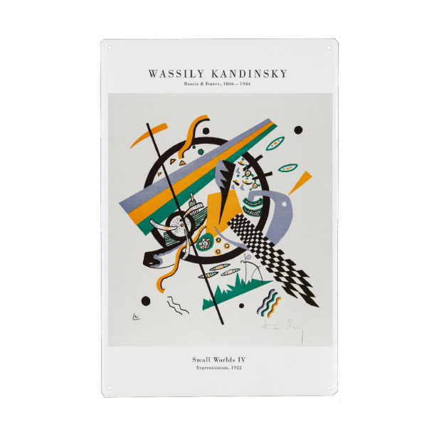Metall Poster "Kandinsky - Kleine Welten I V" artboxONE - Abstrakt,Geometrie