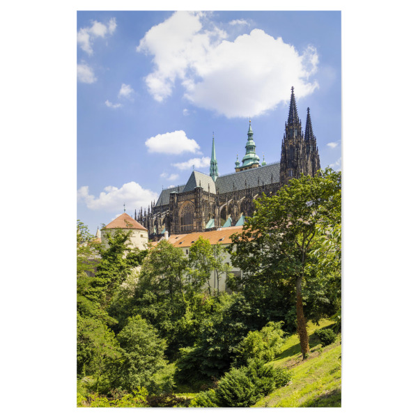 Poster 30x20 cm "Veitsdom mit Burggelände" artboxONE - Architektur,Städte / Prag