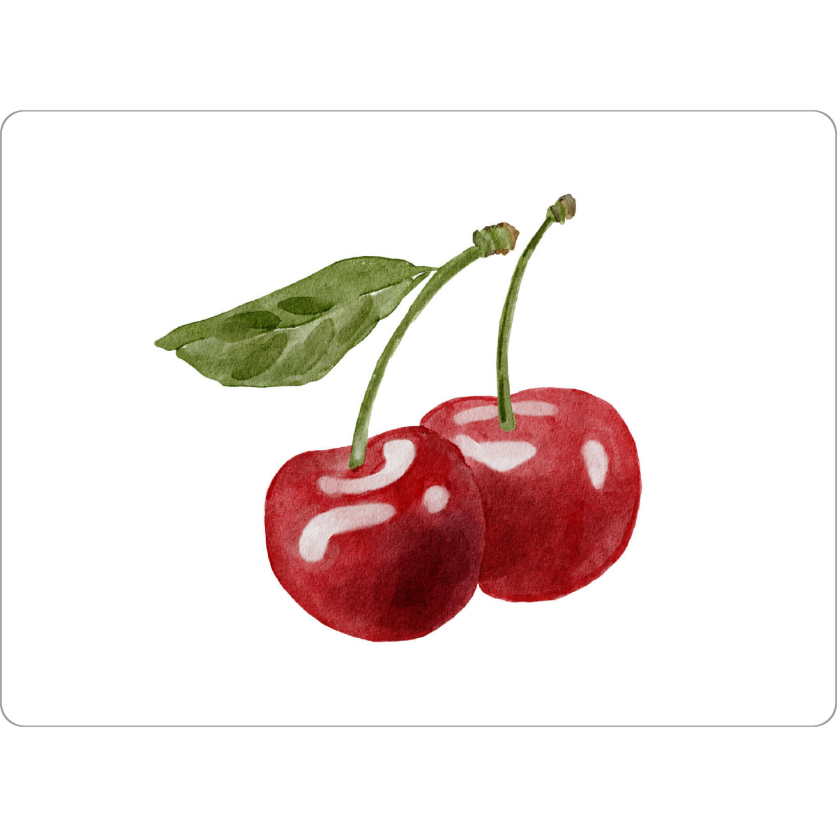 Tischset "Aquarell Kirsche Kunst" artboxONE - Essen & Trinken / Obst & Gemüse - Kirsche,Obst,Kunst,Aquarell,Sommer,Tropisch,Bedruckbar,Kirschfrucht