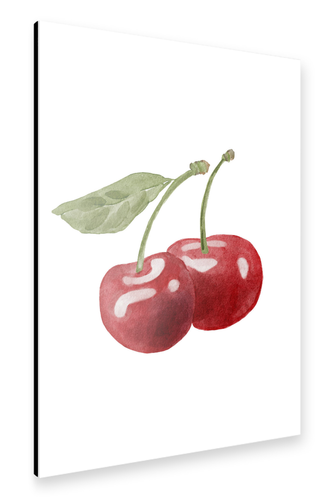 Alu-Dibond "Aquarell Kirsche Kunst" 75x50 cm artboxONE