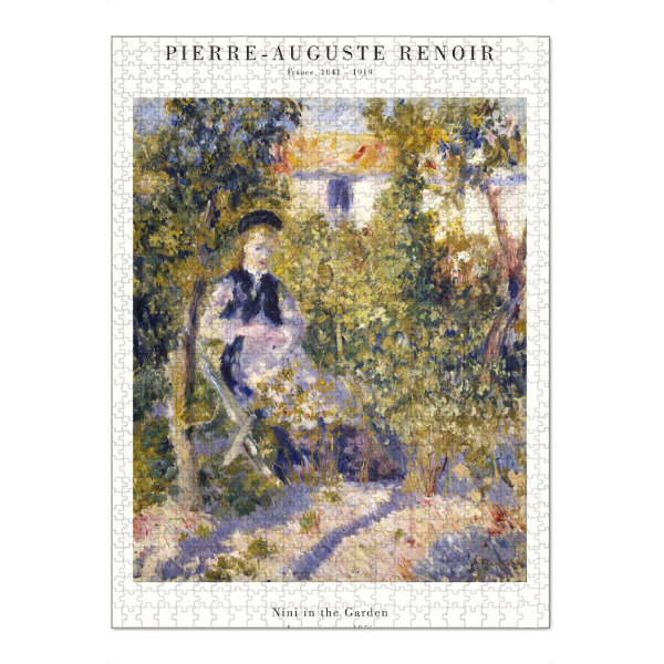 Puzzle Ravensburger "Renoir - Nini im Garten" artboxONE - Natur,Menschen - Natur,Garten,Mädchen,Frau,Person,Renoir,Vintage,Kunst,Gemälde,Malerei