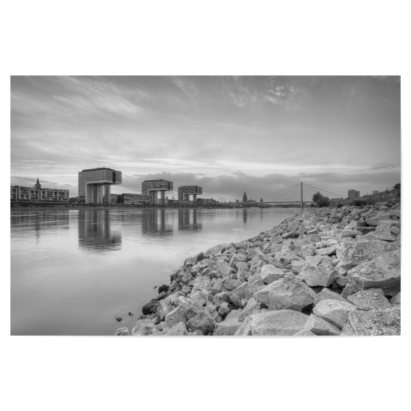 Poster 30x20 cm "Kölner Skyline in sw" artboxONE - Städte / Köln,Reise,Architektur