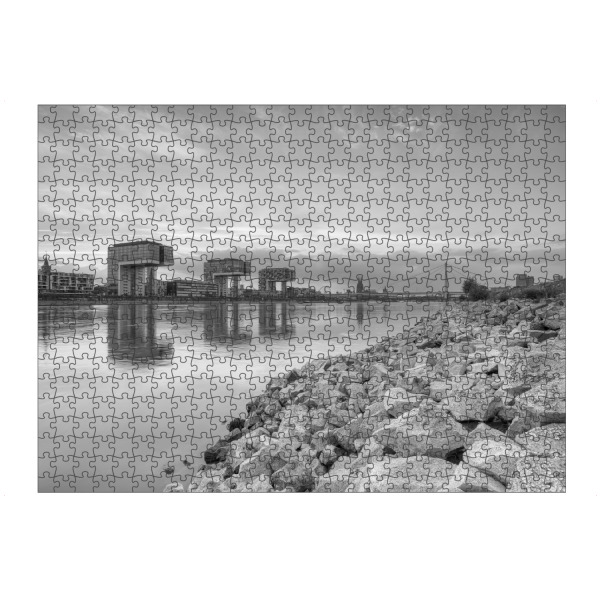 Puzzle Ravensburger "Kölner Skyline in sw" artboxONE - Städte / Köln,Reise,Architektur