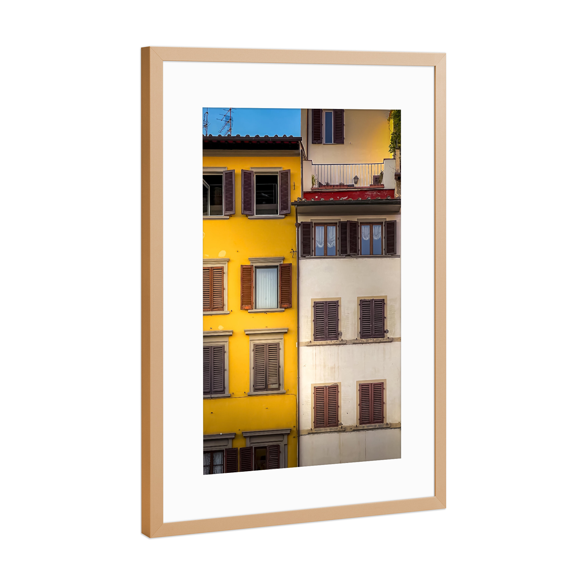 Poster mit Rahmen Kupfer "Italienische Fassade" artboxONE - Reise,Architektur,Reise / Länder,Städte / Weitere,Für Mama