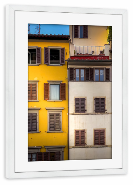 Poster mit Rahmen weiß "Italienische Fassade" artboxONE - Reise,Architektur,Reise / Länder,Städte / Weitere,Für Mama
