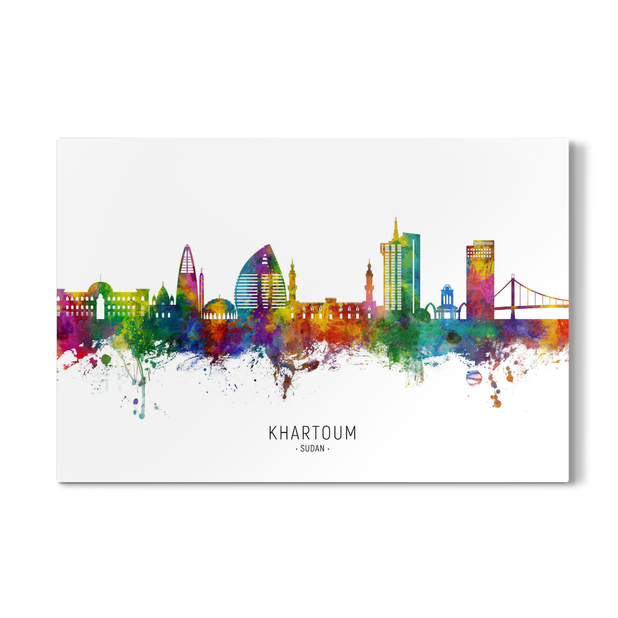 Galerie-Print "Khartum Sudan Skyline txt" 75x50 cm artboxONE