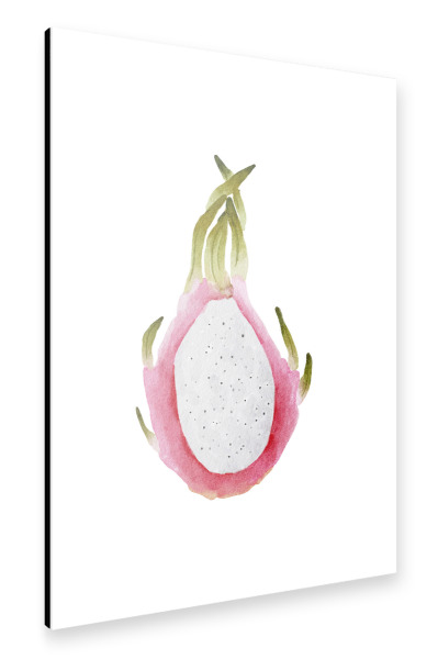 Alu-Dibond "Aquarell Drachenfrucht" 30x20 cm artboxONE