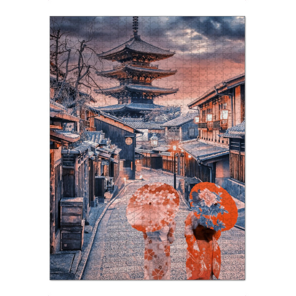 Puzzle Ravensburger "Abend in Kyōto" artboxONE - Städte,Reise,Architektur,Reise / Asien,Reise / Länder