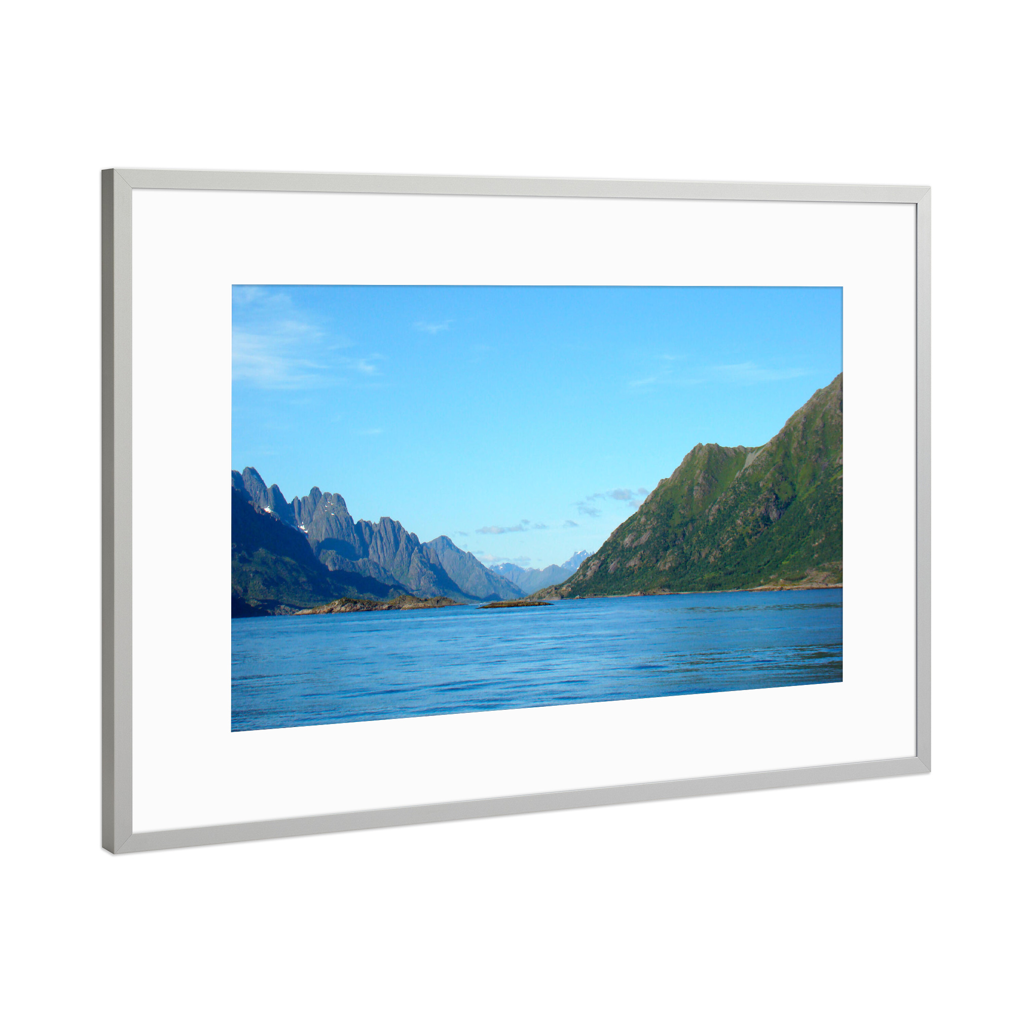 Poster mit Rahmen Silber "Der Trollfjord" artboxONE - Natur,Reise,Reise / Strand und Meer,Reise / Länder