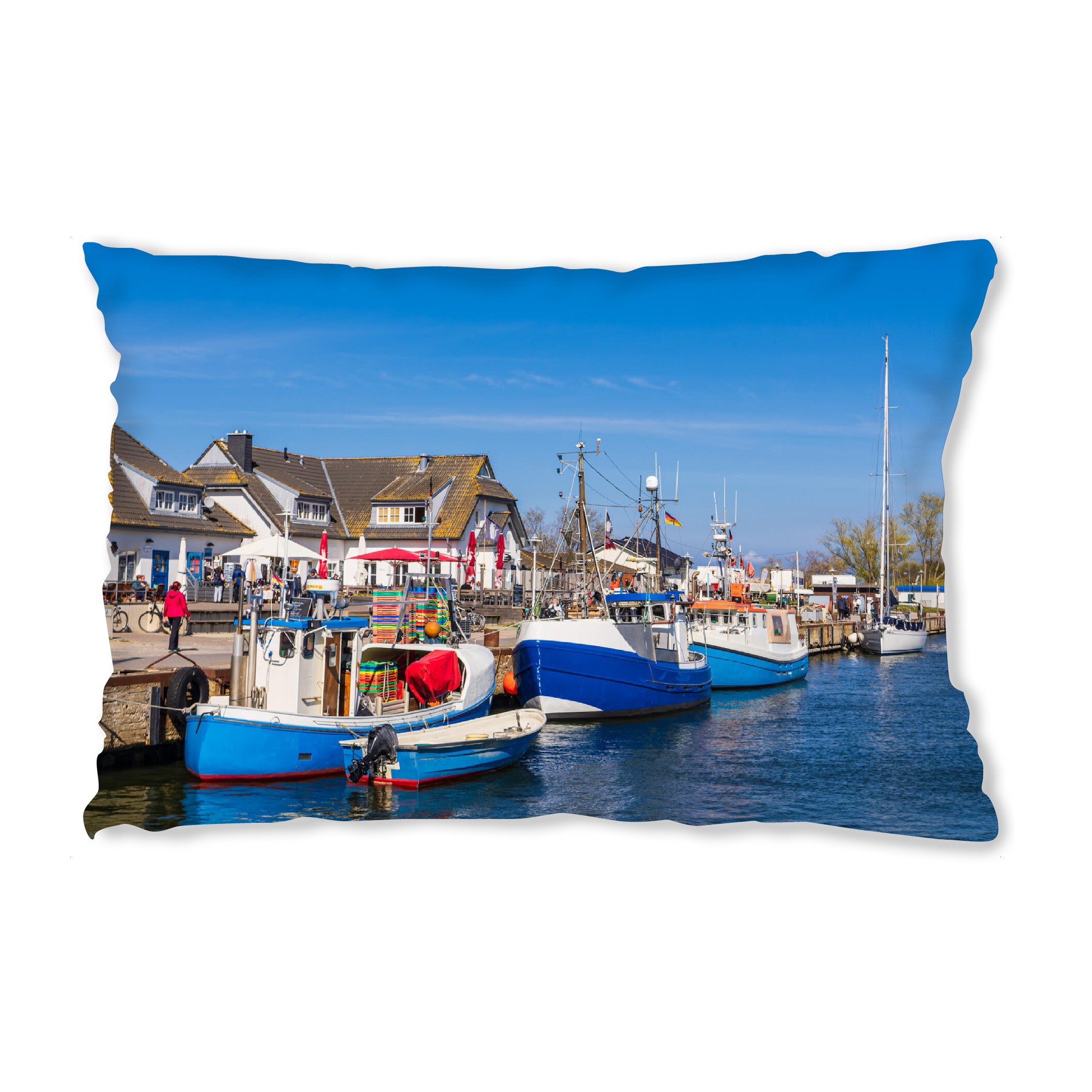 Design-Kissen "Hafen mit Fischerbooten" artboxONE - Natur,Reise,Architektur,Reise / Strand und Meer